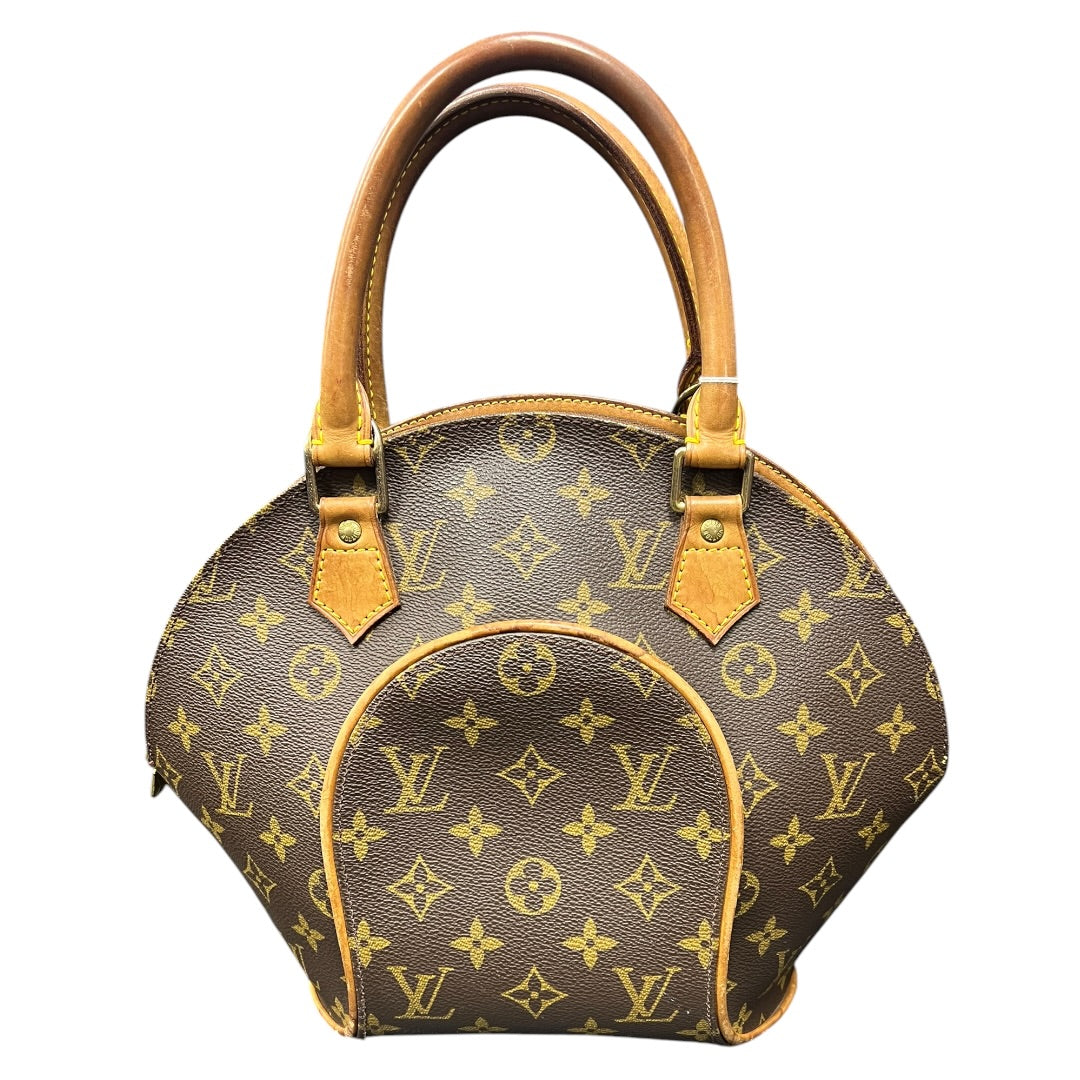 LOUIS VUITTON Monogram Canvas Ellipse PM Handbag Brown Gold Hardware LO2374