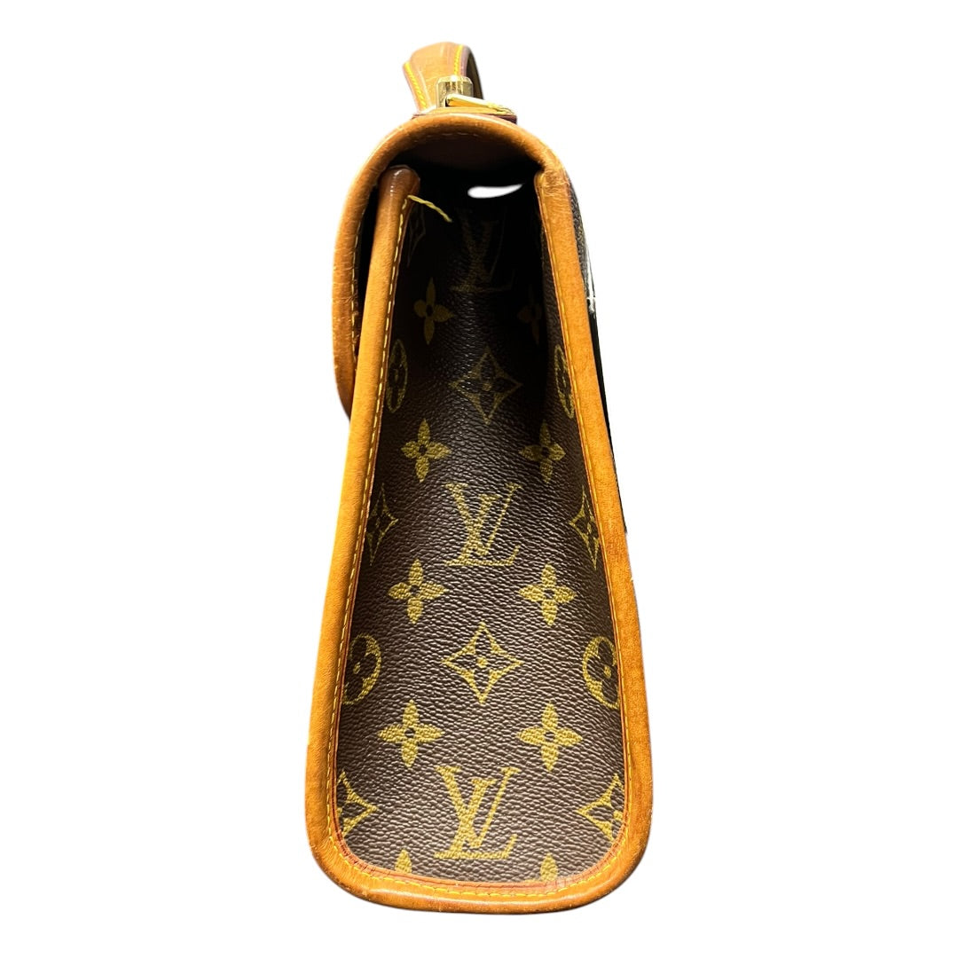 LOUIS VUITTON Monogram Canvas Monceau Handbag, Shoulder Bag Brown, Tan Gold Hardware LO2375