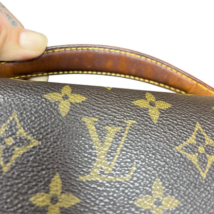 LOUIS VUITTON Monogram Canvas Monceau Handbag, Shoulder Bag Brown, Tan Gold Hardware LO2375