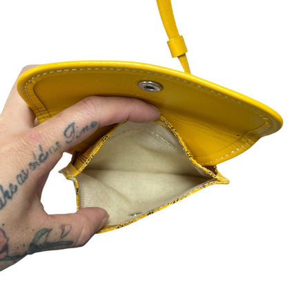GOYARD Goyardine Canvas St. Louis Tote with Detachable Pouch Tote Yellow Silver Hardware GO29