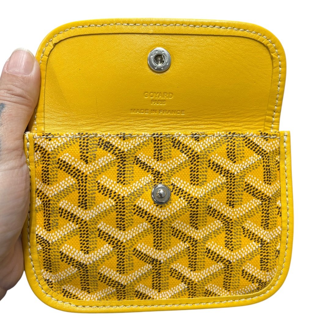 GOYARD Goyardine Canvas St. Louis Tote with Detachable Pouch Tote Yellow Silver Hardware GO29