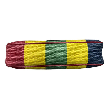 GUCCI Canvas Striped Canvas Belt Bag Belt Bag Multi-color (Red, Yellow, Green, Blue) Gold Hardware GU685