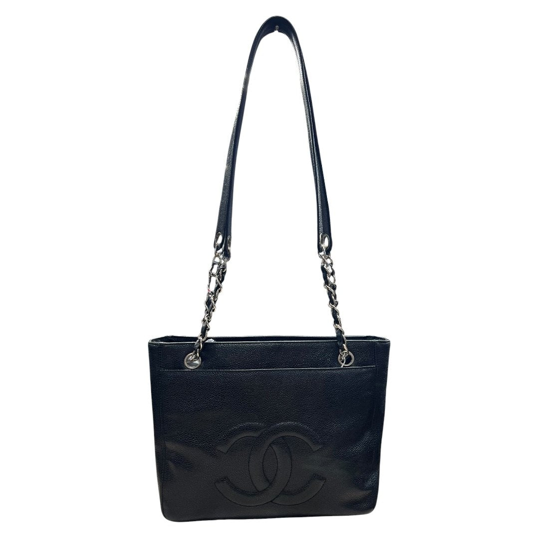 CHANEL Caviar Timeless CC Shoulder Bag Shoulder Bag Black Silver Hardware CH2193