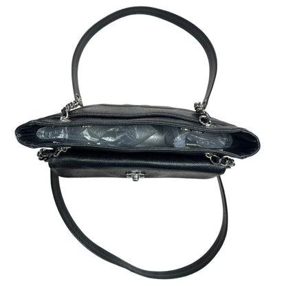 CHANEL Caviar Timeless CC Shoulder Bag Shoulder Bag Black Silver Hardware CH2193