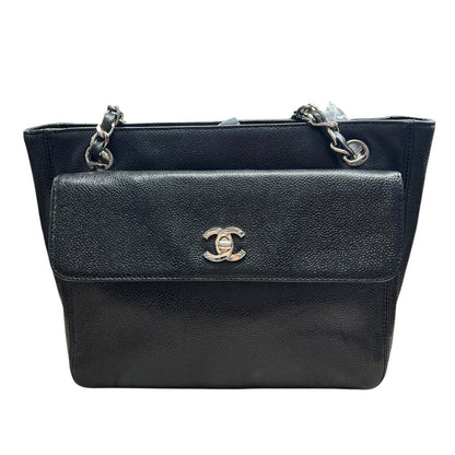 CHANEL Caviar Timeless CC Shoulder Bag Shoulder Bag Black Silver Hardware CH2193