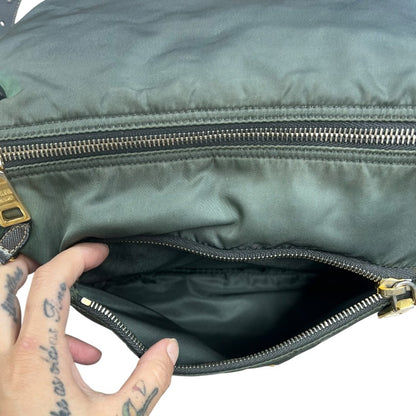 PRADA Tessuto Nylon Tessuto Nylon Crossbody Bag Crossbody Bag Green Gold Hardware PR261