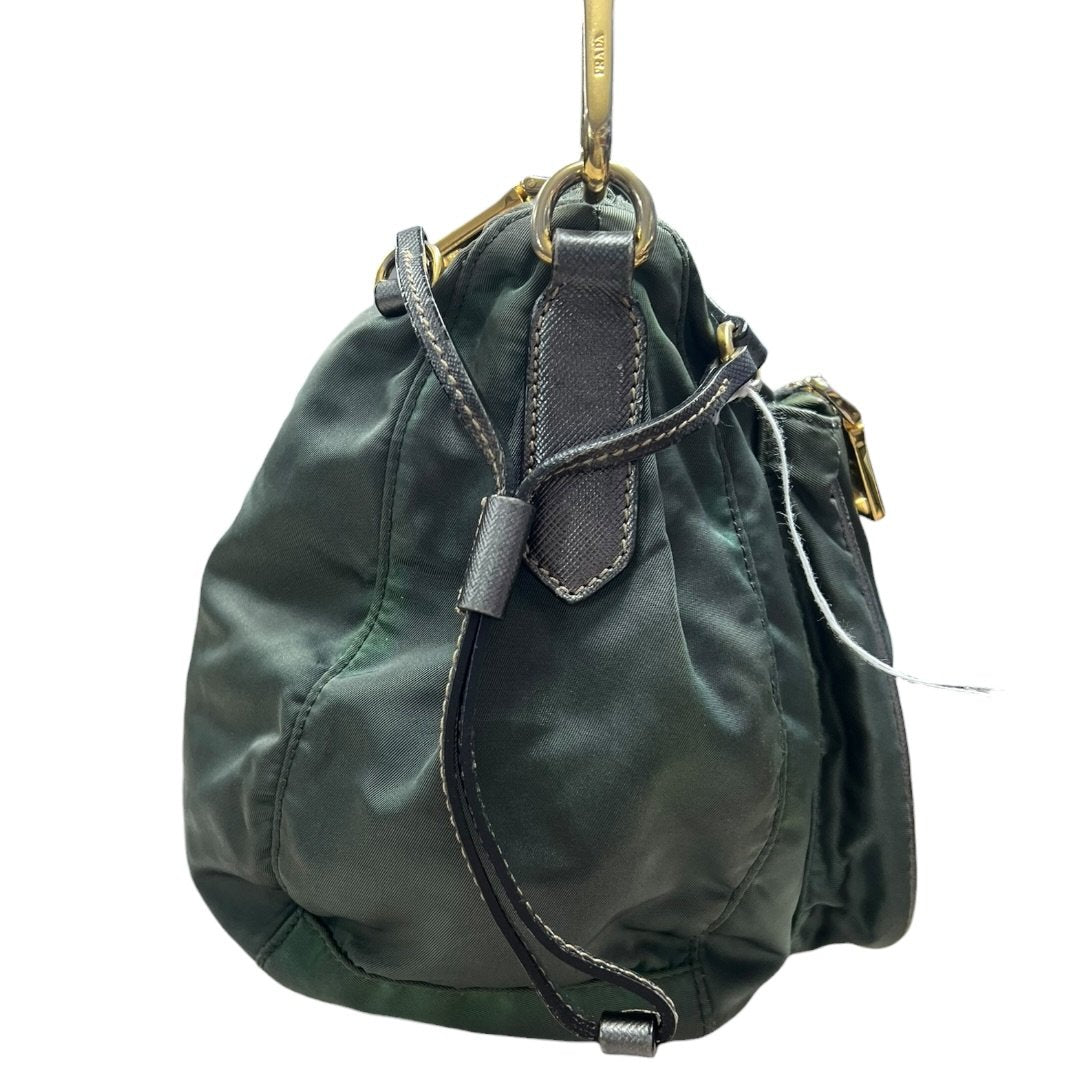 PRADA Tessuto Nylon Tessuto Nylon Crossbody Bag Crossbody Bag Green Gold Hardware PR261