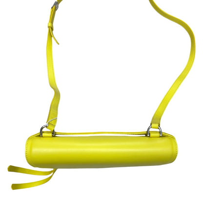 GIVENCHY Leather Shoulder Bag Yellow, White Silver-tone Hardware GI36