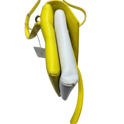 GIVENCHY Leather Shoulder Bag Yellow, White Silver-tone Hardware GI36
