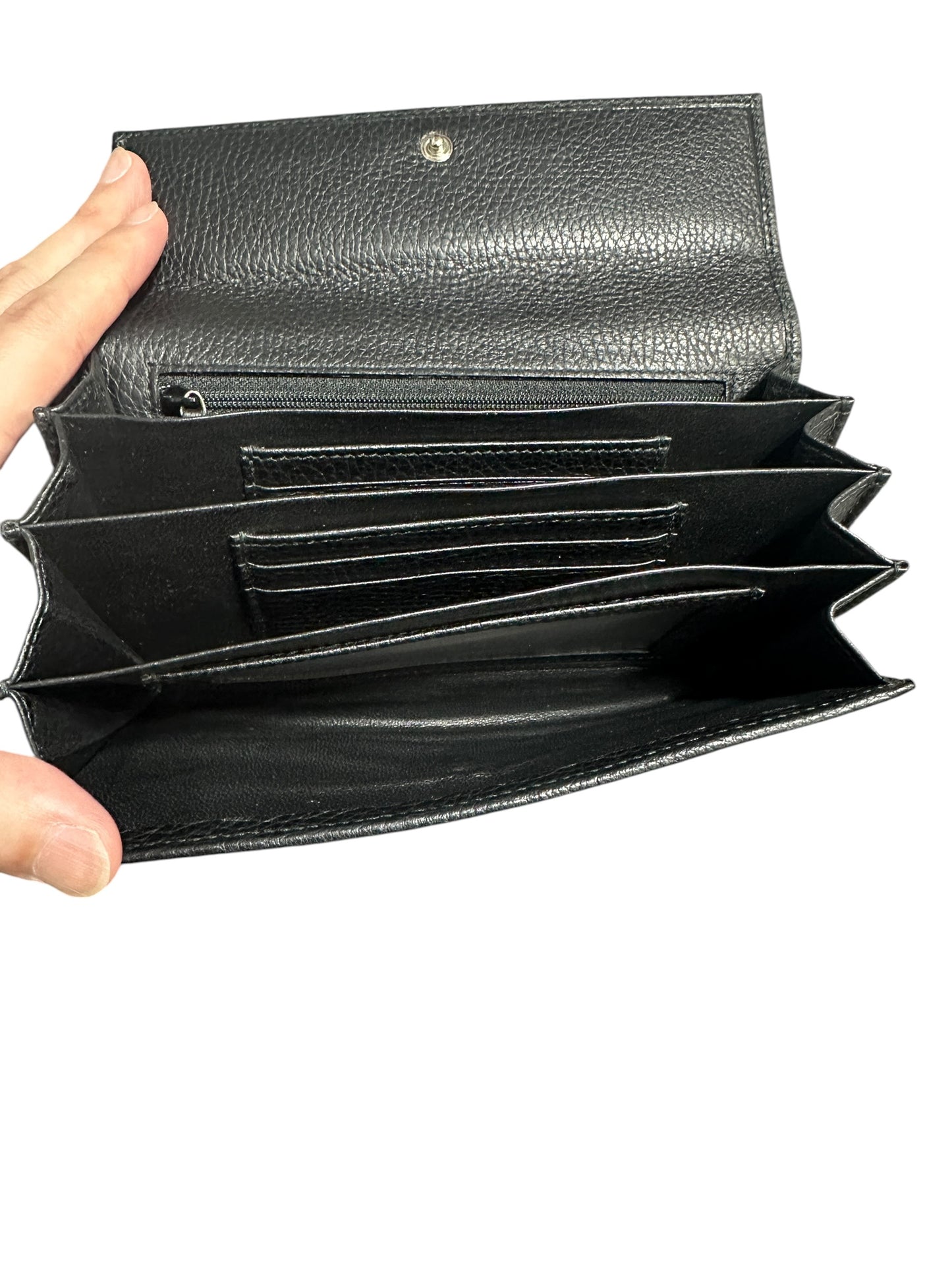 GUCCI GG Canvas Continental Long Wallet Black GU687