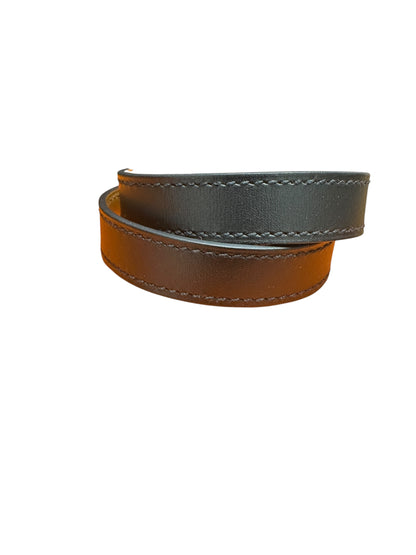HERMES Box Calf Kelly Double Tour Bracelet Black Gold Hardware HE468