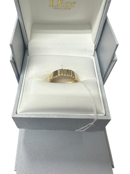 Christian Dior 18K Yellow Gold Diamond Band Ring Gold je61