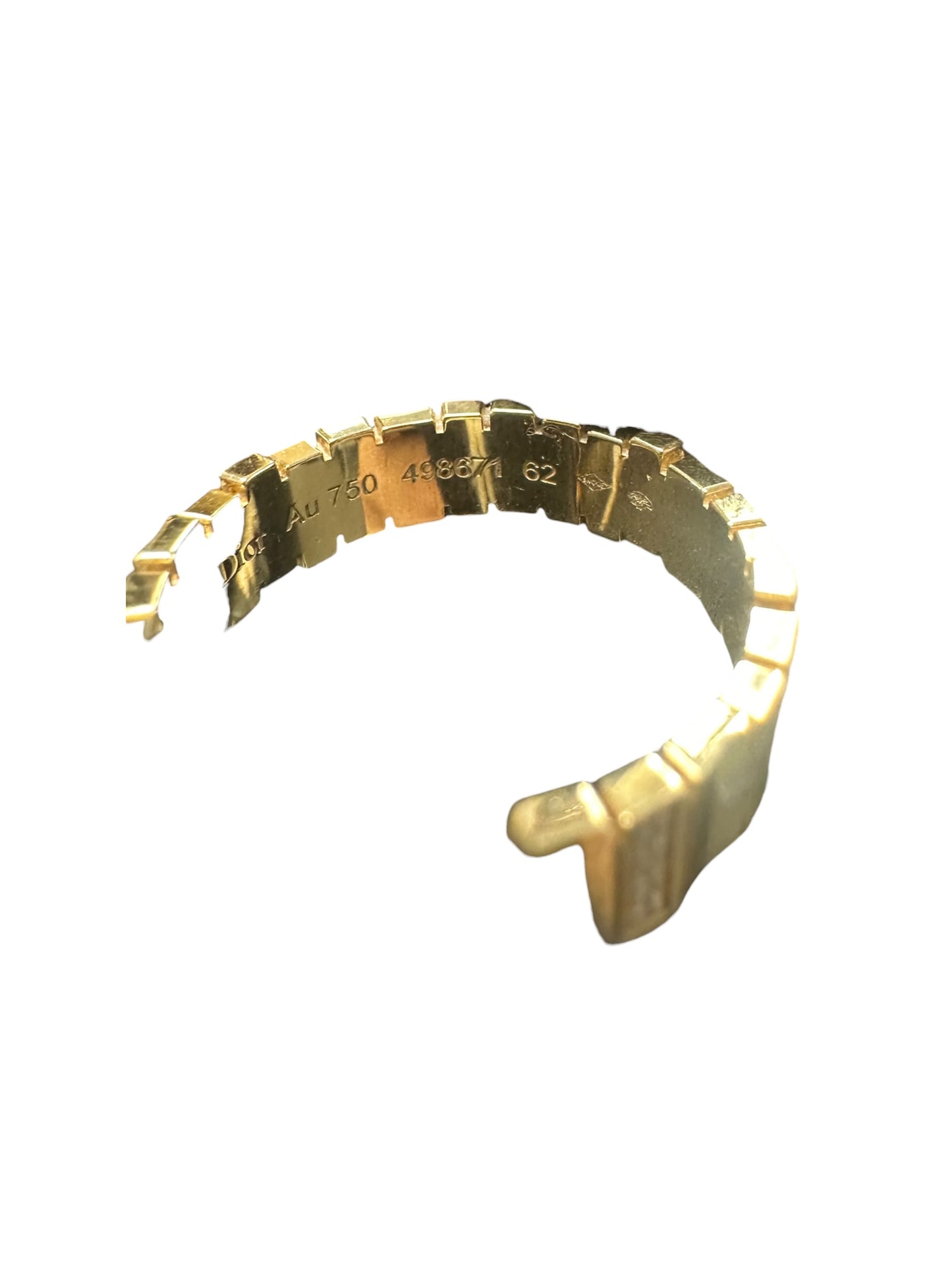 Christian Dior 18K Yellow Gold Diamond Band Ring Gold je61