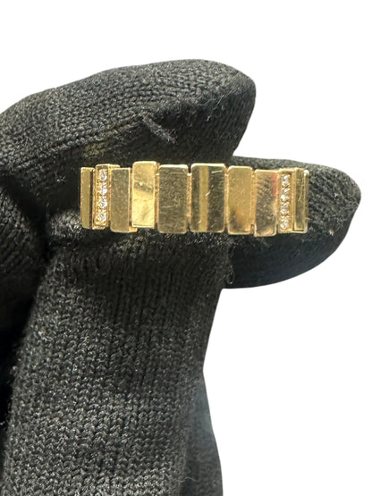 Christian Dior 18K Yellow Gold Diamond Band Ring Gold je61