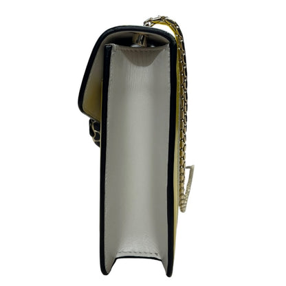 BVLGARI Calf Leather Serpenti Forever Shoulder Bag Yellow, White Silver Hardware BV64