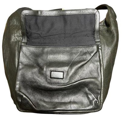 GIVENCHY Leather Hobo Shoulder Bag Shoulder Bag Black Gold Hardware GI38