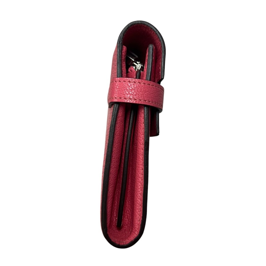 HERMÈS Epsom Kelly Wallet Wallet Pink Silver Hardware HE476