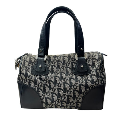 DIOR Dior Oblique Canvas Trotter Boston Bag Handbag Black, Grey Silver Hardware Ch2213
