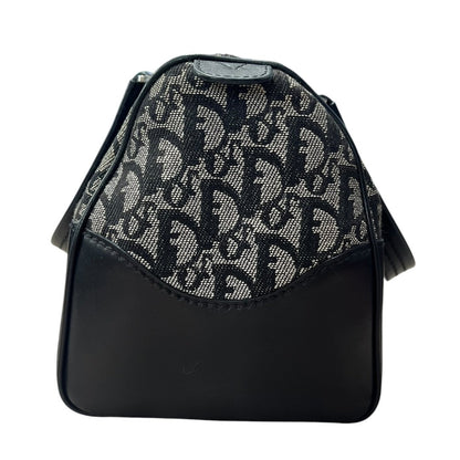 DIOR Dior Oblique Canvas Trotter Boston Bag Handbag Black, Grey Silver Hardware Ch2213