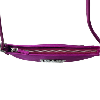 GIVENCHY Satin 4G Baguette Shoulder Bag Shoulder Bag Fuchsia Silver Hardware GI41