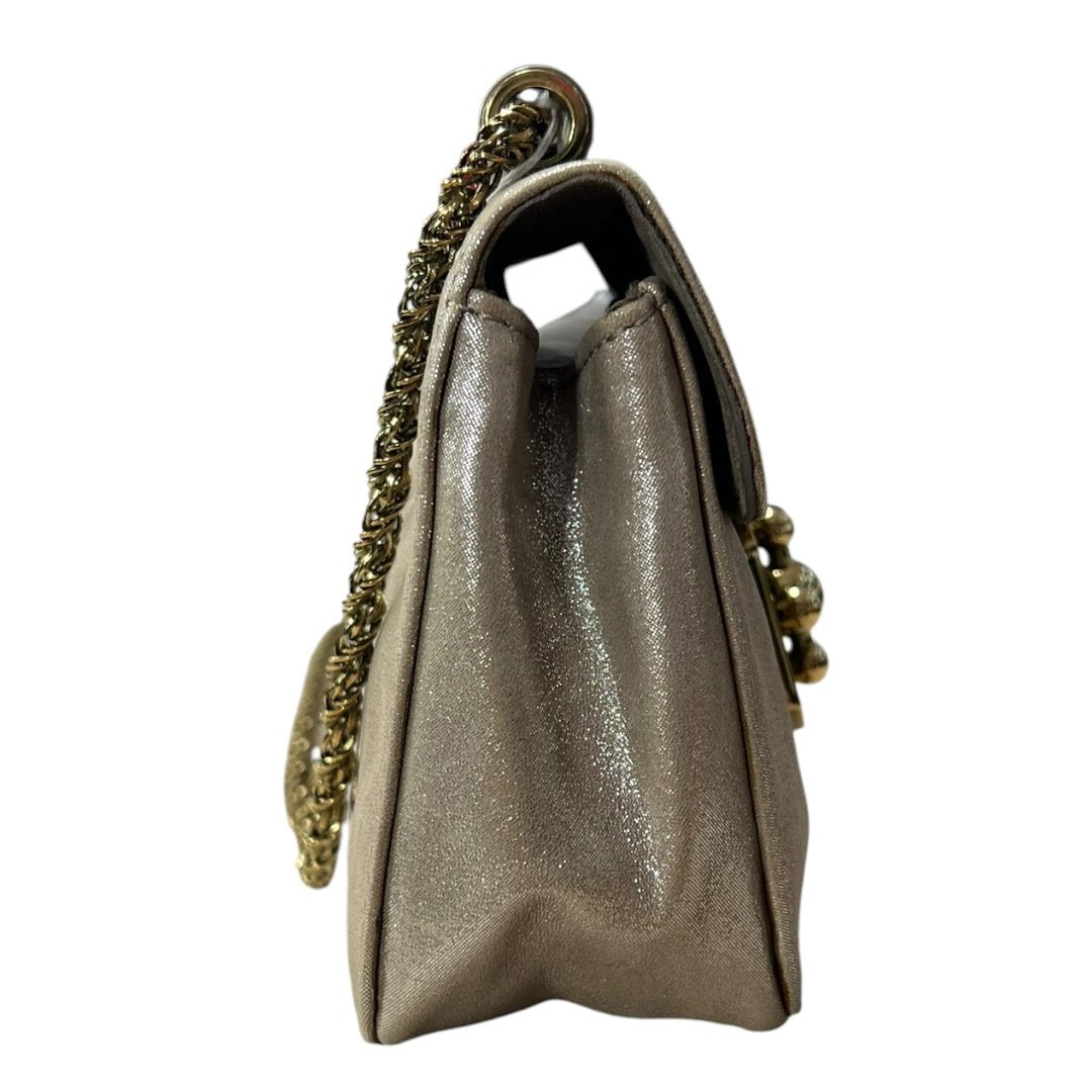 Chloé Metallic Leather Mini Turn-lock Crossbody Bag Crossbody Bag Metallic Champagne Gold Hardware ch2212