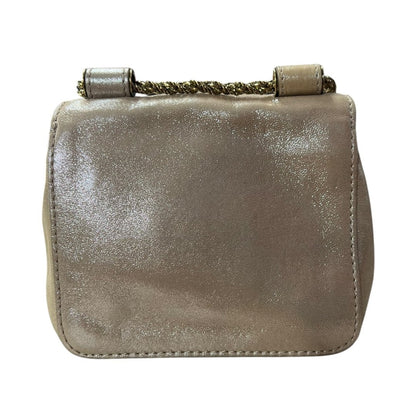 Chloé Metallic Leather Mini Turn-lock Crossbody Bag Crossbody Bag Metallic Champagne Gold Hardware ch2212