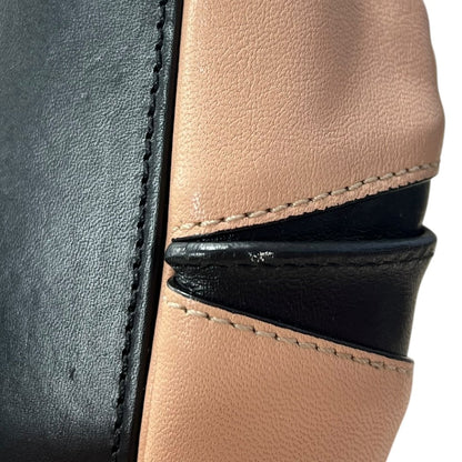 CHLOÉ Calfskin Baylee Handbag Black and Blush Pink Gold Hardware Ch2211