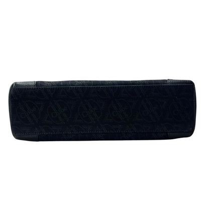 CHLOE Monogram Jacquard Shoulder Bag Black Gold-tone Hardware ch2209