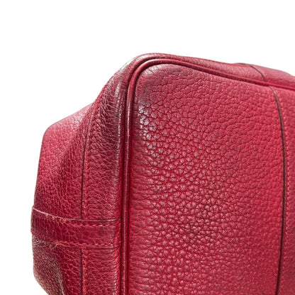 HERMES Negonda Garden Party Tote Red Silver Hardware HE475