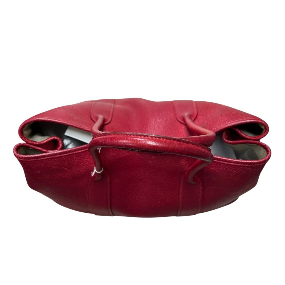 HERMES Negonda Garden Party Tote Red Silver Hardware HE475