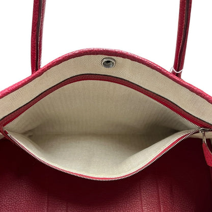 HERMES Negonda Garden Party Tote Red Silver Hardware HE475