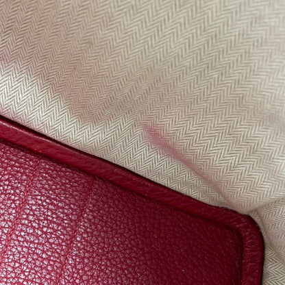 HERMES Negonda Garden Party Tote Red Silver Hardware HE475