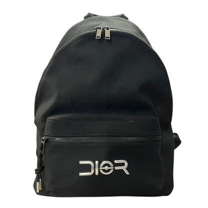 DIOR Technical Fabric Backpack Black Silver Hardware Ch2214