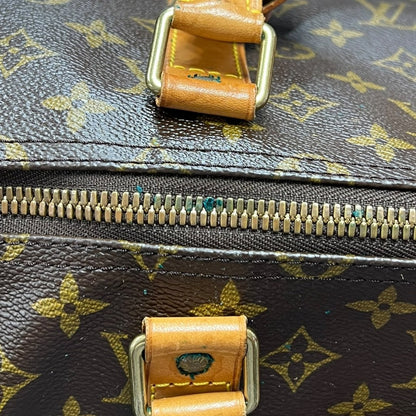 LOUIS VUITTON Monogram Canvas Keepall 50 Travel Bag Brown Gold Hardware LO2377