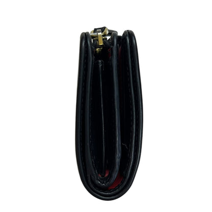 PRADA Vitello Move 1ML018 Bifold Wallet Black Gold Hardware PR215
