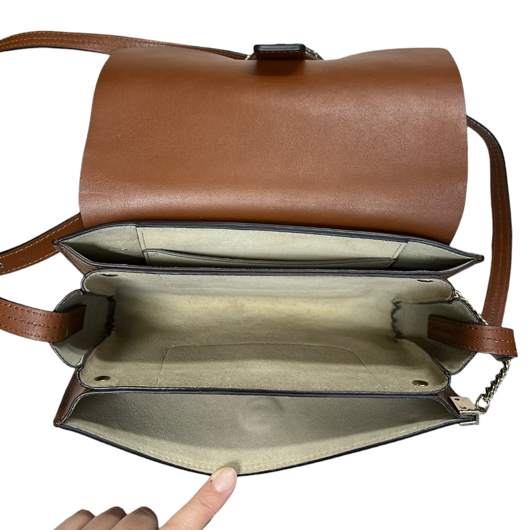 CHLOE Suede Calfskin Faye Shoulder Bag Brown Gold Hardware CH2221