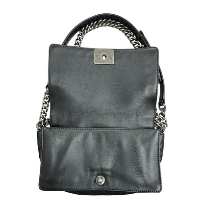 CHANEL Aged Calfskin Boy Bag Shoulder Bag Black Aged Silver Hardware CH2238