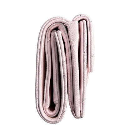 CHANEL Caviar Classic Small Trifold Wallet Wallet Pink Gold Hardware CH2233