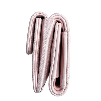 CHANEL Caviar Classic Small Trifold Wallet Wallet Pink Gold Hardware CH2233