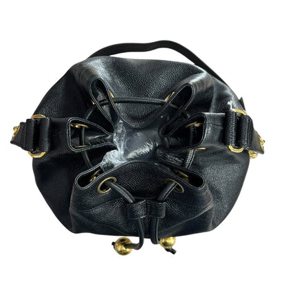 CHANEL Caviar Triple CC Drawstring Bucket Bag Shoulder Bag, Bucket Bag Black Gold Hardware CH2232