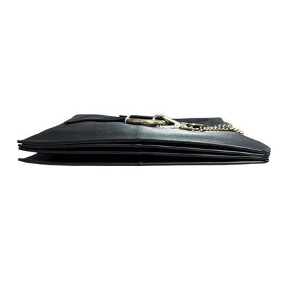 CHLOÉ Leather & Suede Faye Shoulder Bag Black Gold Hardware ch2225