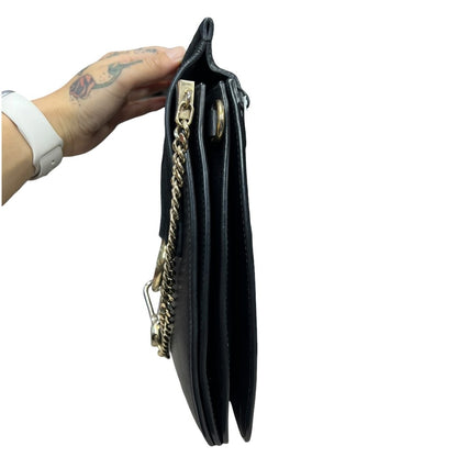 CHLOÉ Leather & Suede Faye Shoulder Bag Black Gold Hardware ch2225