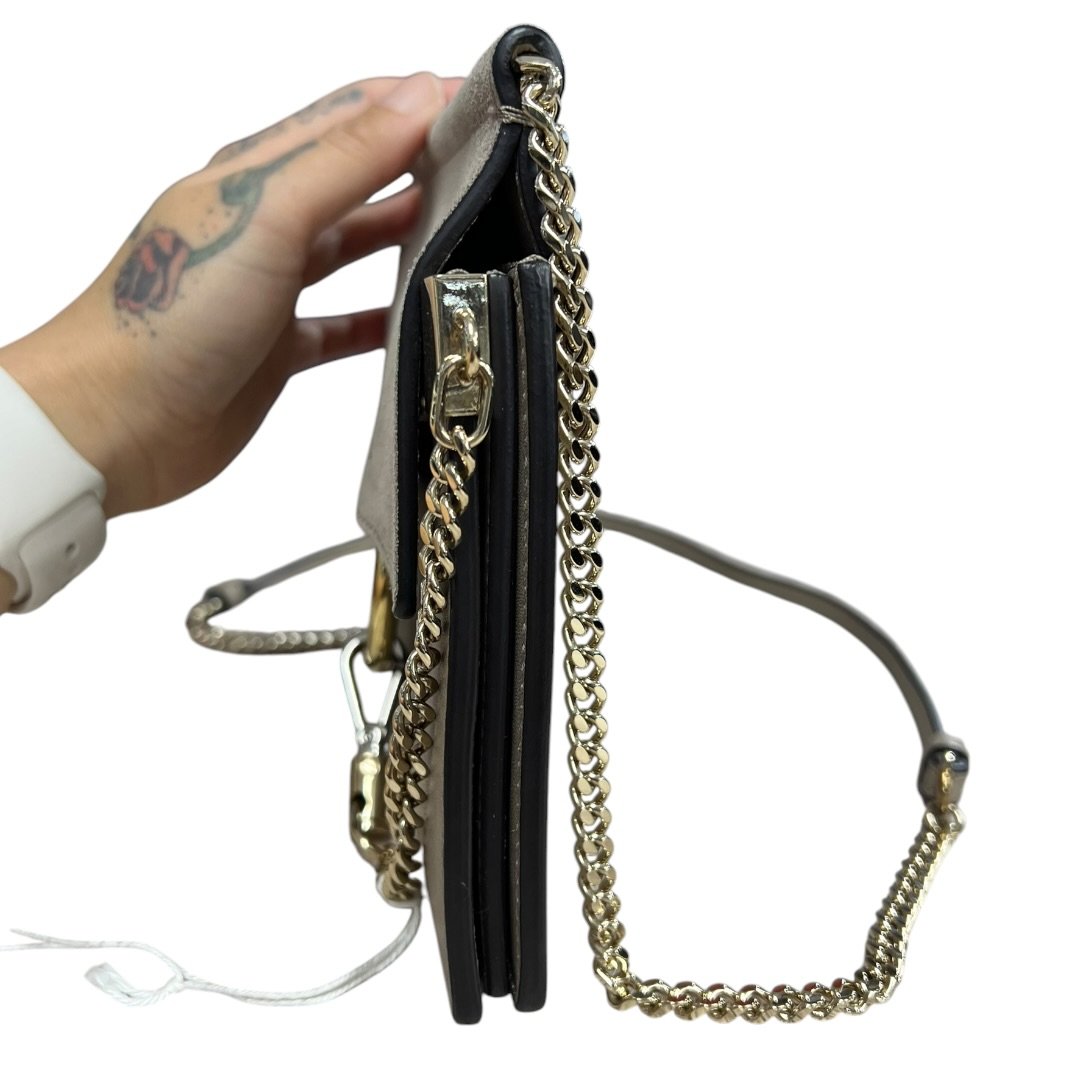 CHLOÉ Leather and Suede Faye Shoulder Bag Shoulder Bag Grey Gold Hardware ch2226