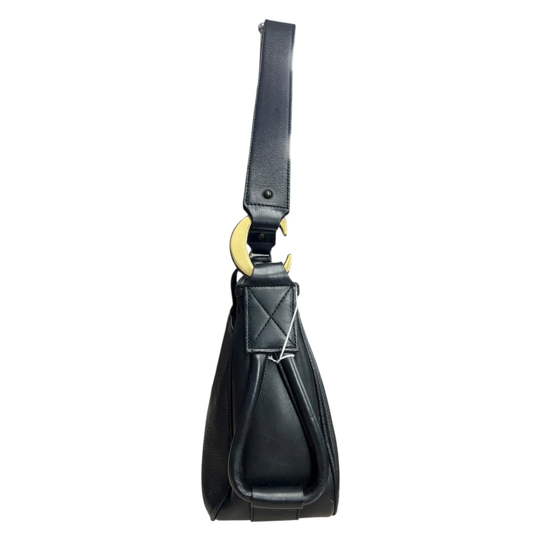 CHLOÉ Grained Leather Shoulder Bag Black Gold Hardware ch2229