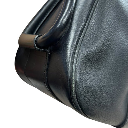 CHLOÉ Grained Leather Shoulder Bag Black Gold Hardware ch2229