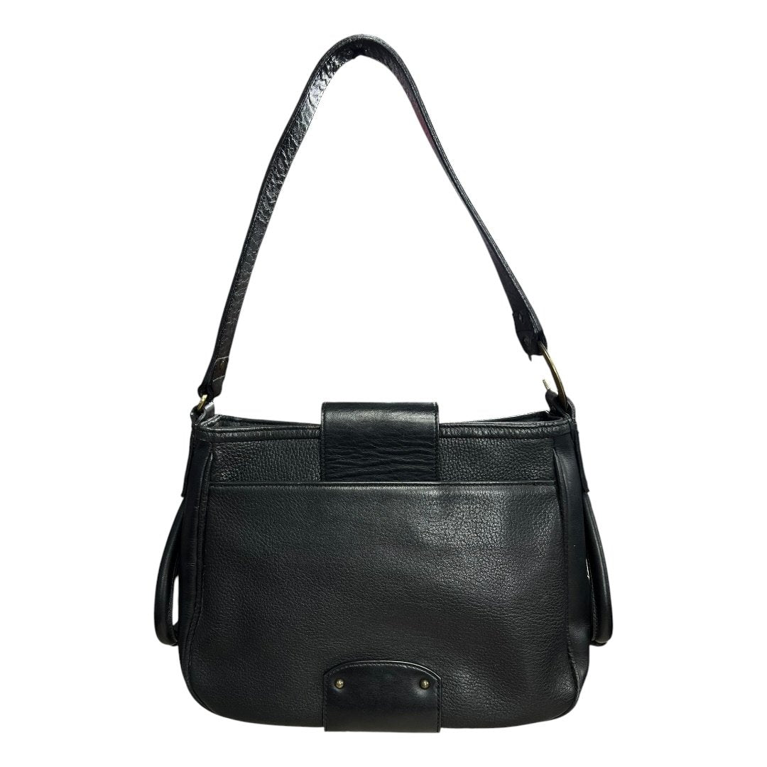 CHLOÉ Grained Leather Shoulder Bag Black Gold Hardware ch2229