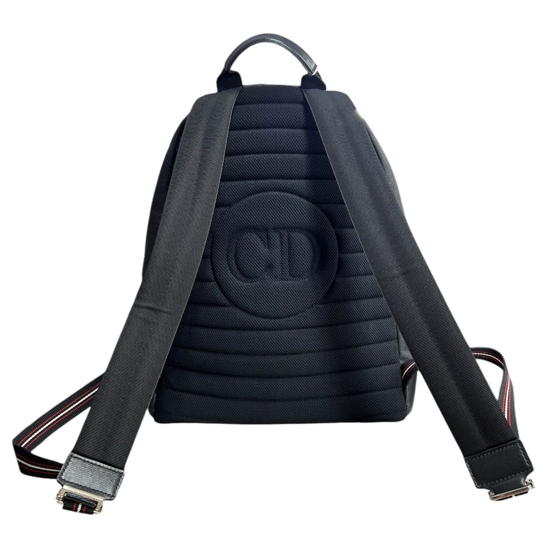 DIOR Oblique Technical Fabric Backpack Backpack Black Silver Hardware Ch2228