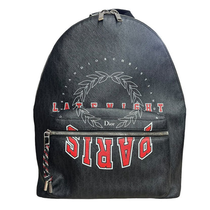 DIOR Oblique Technical Fabric Backpack Backpack Black Silver Hardware Ch2228