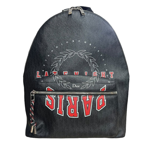 DIOR Oblique Technical Fabric Backpack Backpack Black Silver Hardware Ch2228