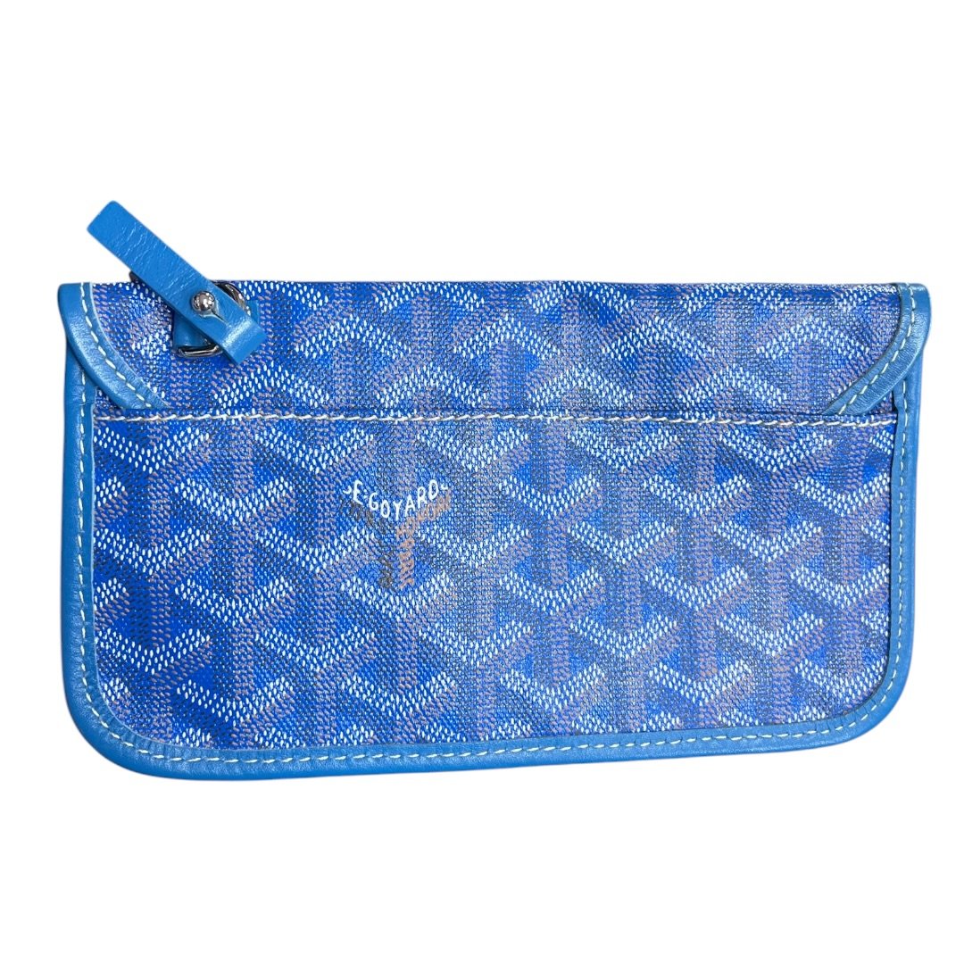 GOYARD Goyardine Canvas Saint Louis GM Tote Blue Silver Hardware GO34